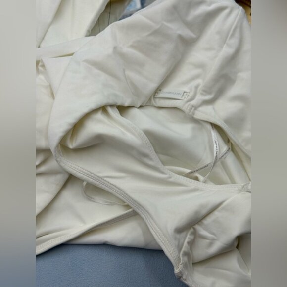 🆕 ZIMMERMANN 🧿 NWOT Separates Sculpt Scarf Tie One Piece, White - Sz 3 US8/10 - Picture 14 of 16